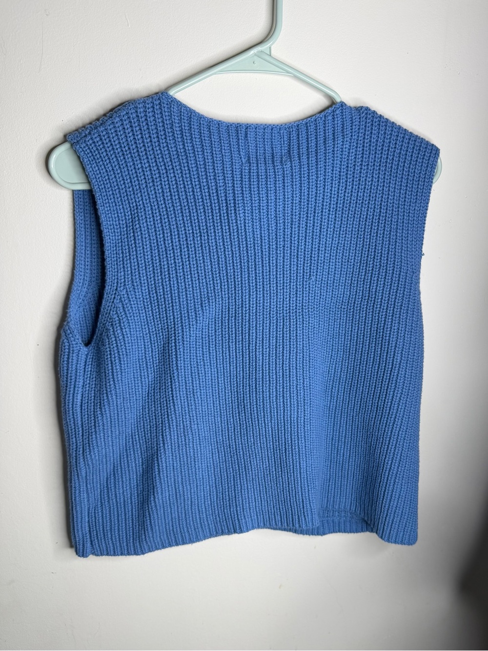 Soho & Stella Blue Knit Button Vest - Picture 3 of 3